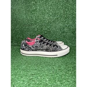 Vintage Converse Womens 9 Chuck Taylor All Star Black Floral Skate Shoe Sneakers